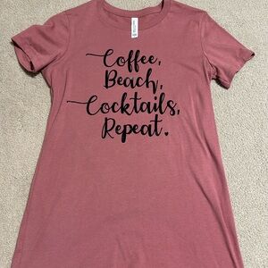 Brand new “Coffee, Beach, Cocktails, Repeat” Graphic Tee